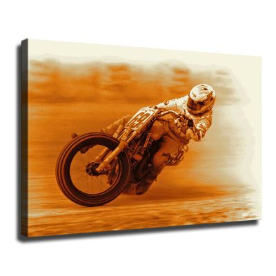 Nicky Hayden Flat Track Motorcycle Poster Wall Painting Canvas Painting Wall Art Poster for Bedroom Living Room Decor Gift (20x30inch-Framed)
