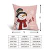 Kawani Let it Snow Christmas Pink Pillow Covers 20X20 Inch Xmas Snowman Snowflake Decorative Square Pillow Cases Set of 2 Winter Holiday Home Decor Cotton Linen Throw Pillows for Sofa Couch Outdoor view 4