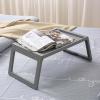 Laptop Bed Table, Plastics Portable Desk Stand, Serving Tray Dining Table Tray with Foldable Legs, Movable Bed Tray for Eating, Writing, Working on Bed/Couch/Sofa/Floor (Yellow) view 4