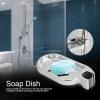 ABS Showering Dish, 6.69 X 3.35Inch Holder, Bottom Groove Design Practical Gadgets for The Bathroom view 4