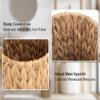 StorageWorks Wicker Waste Basket, Small Trash Can for Bathroom, Water Hyacinth Trash Basket for Office, Wicker Garbage Can for Bedroom, Round, 1 Pack view 4