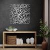 Cadeali Abstract Lines Metal Wall Art, Metal Minimalist Wall Decor, Square Decorations, Line Art Wall Decor, Modern Artwork for Living Room, Office, Housewarming Gifts (Silver, 41"x39"|104x99cm) view 1