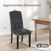 ALPHA HOME Dining Chairs Set of 4, Upholstered Dining Room Chairs, Tufted Kitchen Chairs with Solid Wood Legs and Tall Backrest, Faux Leather Padded Parson Chairs, Black view 4