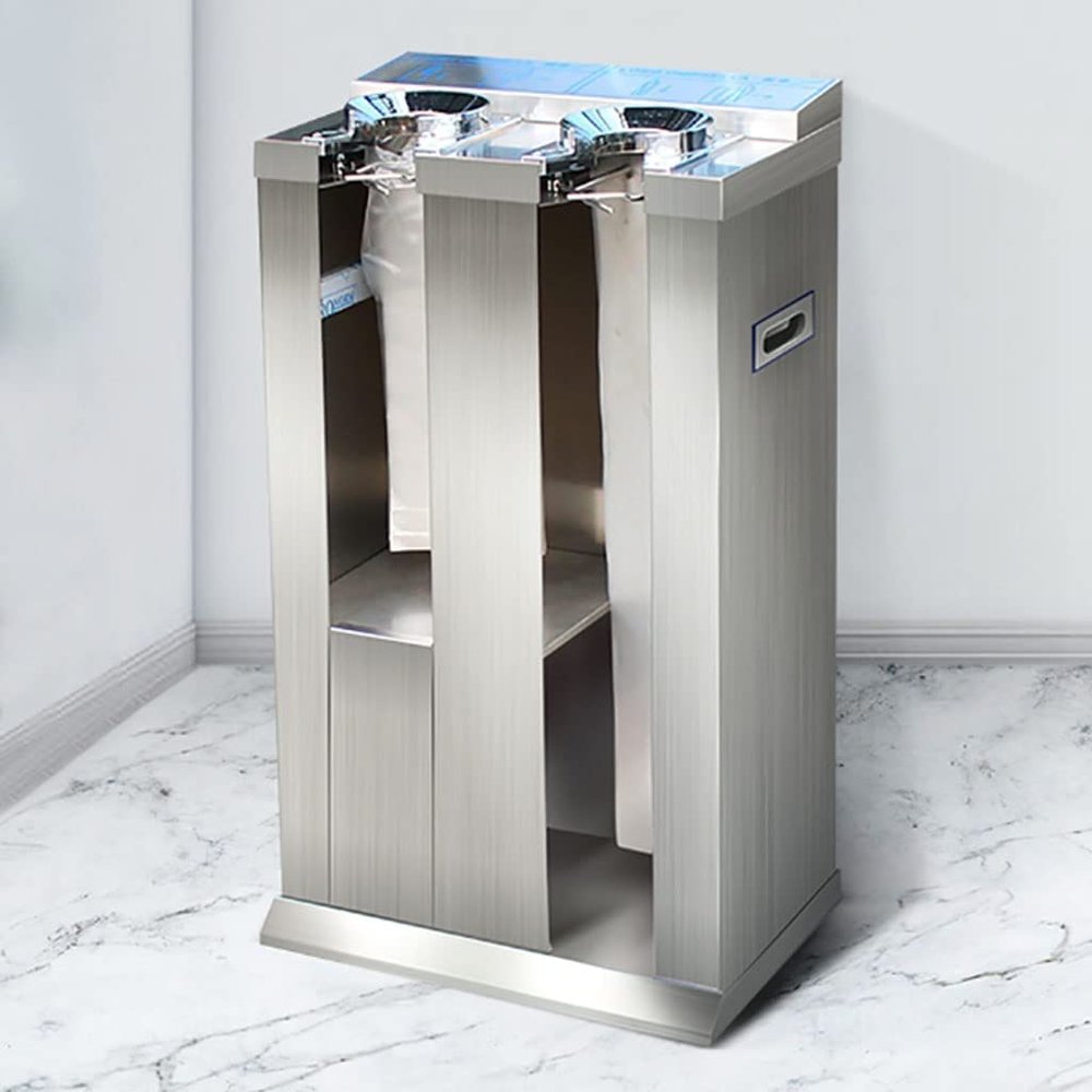 LaseVe Umbrella Stand, Hotel Automatic Wet Umbrella Wrapper, Stainless Steel Umbrella Wrapper Double Umbrella Wrapper Stand, Commercial Umbrella Packing Machine, with 200 Umbrella Bags