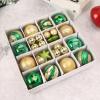 6cm Painted Box, Christmas Ball Set Christmas Tree Decoration Plastic Ball Hanging Golden view 3