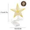 LSFYYDS Christmas Tree Topper, 6 inch Glitter Star Tree Topper, Five Pointed Star Treetop, Star Christmas Tree Toppers Lighted, for Christmas Tree Ornament Party Home Decor(Yellow) view 2