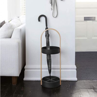 LaseVe Umbrella Stand, Wooden Umbrella Stand,Umbrella Stand Indoor Home Creative Commercial Floor-Standing Umbrella Storage Rack for Hallway (Color : B) (A)