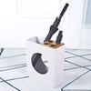 LaseVe Umbrella Stand, Modern Umbrella Stand Metal Entry Hallway Umbrella Holder Long and Short Umbrella Dtorage/White+Gold/42X18X42Cm view 1