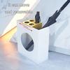 LaseVe Umbrella Stand, Modern Umbrella Stand Metal Entry Hallway Umbrella Holder Long and Short Umbrella Dtorage/White+Gold/42X18X42Cm view 3
