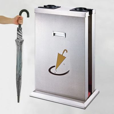 LaseVe Umbrella Stand, Commercial Stainless Steel Umbrella Wrapper, Automatic Wet Umbrella Bag Wrapper, Double Wet Umbrella Wrapper Stand Commercial Umbrella Packing Machine, with 200 Umbrella Bags