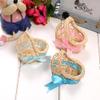 HUFFA 10pcs/Set Mini Woven Flower Basket Rattan Candy Box for Guests Bapteme Fille Wedding Gifts for Guests Favors (Color : 10pcs Blue) view 2