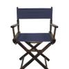 TLT Contemporary 18 Inch Table Height Walnut Frame Director's Chair - Navy view 1