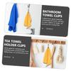 Beatifufu 6Pcs Hanging Towel Clips Loop Tea Towel Holders for Kitchen and Bathroom Towel Hangers with Clips for Easy Hanging of Dish Towels and Bath Towels view 3