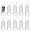 Framendino, 10 Pack Sublimation Blanks Bottle Opener Metal Keychains Blank Key Rings for Photo view 1