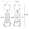 Framendino, 10 Pack Sublimation Blanks Bottle Opener Metal Keychains Blank Key Rings for Photo view 2