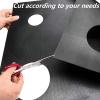Gas Stove Cover Protector, Heat , Reusable NonStick Coating Fit for Range Integrated Design, Easy to C lean (Black) view 4