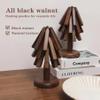 Black Walnut Wood Table Mat, Trivet Tree for Wood Coasters Set of 3,Housewarming Table Decorations Wood Placemats, Space Saving Trivets for Hot Pots and Pans1 Set view 4