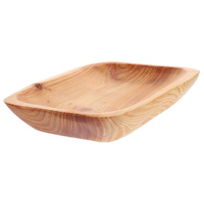 BESTOYARD Food Tray Decor Wood Tray Wood Platter Serving Tray Snack Tray Household Tray Food Tea Tray Appetizer Tray Fruit Bread Serving Dish Fruit Platter Dessert Tray Wooden Water Cup