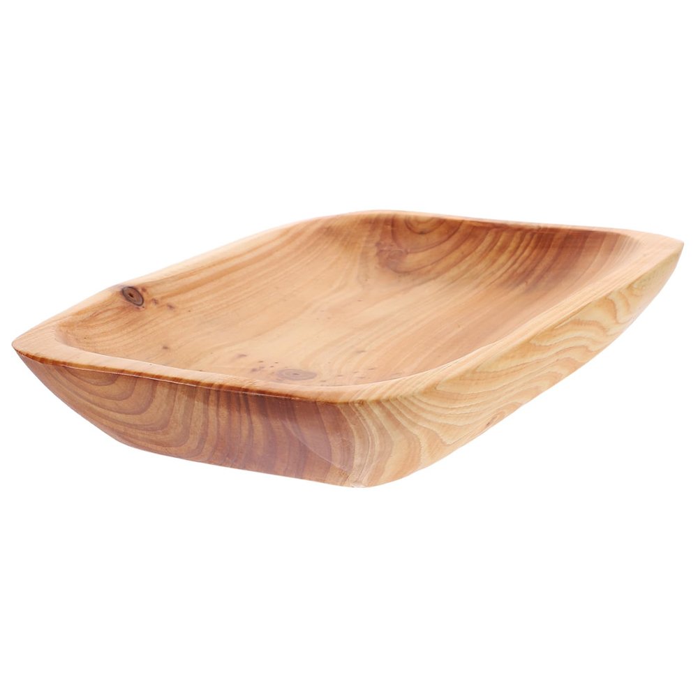 BESTOYARD Food Tray Decor Wood Tray Wood Platter Serving Tray Snack Tray Household Tray Food Tea Tray Appetizer Tray Fruit Bread Serving Dish Fruit Platter Dessert Tray Wooden Water Cup