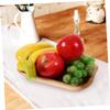 BESTOYARD Food Tray Decor Wood Tray Wood Platter Serving Tray Snack Tray Household Tray Food Tea Tray Appetizer Tray Fruit Bread Serving Dish Fruit Platter Dessert Tray Wooden Water Cup view 2