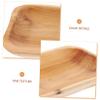 BESTOYARD Food Tray Decor Wood Tray Wood Platter Serving Tray Snack Tray Household Tray Food Tea Tray Appetizer Tray Fruit Bread Serving Dish Fruit Platter Dessert Tray Wooden Water Cup view 4