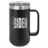 Rogue River Tactical Funny Screw Biden Joke Heavy Duty Stainless Steel Black Coffee Mug Tumbler With Lid Novelty Cup Great Gift Idea For Conservative or Republican FJB Let's Go Brandon view 1