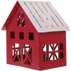 ABOOFAN Christmas Village Houses with Tealight Holder Small Metal Christmas Houses Candle Holder for Farmhouse Home Holiday Xmas Decoration for Mantel Tabletop Room view 1