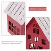 ABOOFAN Christmas Village Houses with Tealight Holder Small Metal Christmas Houses Candle Holder for Farmhouse Home Holiday Xmas Decoration for Mantel Tabletop Room view 2