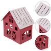 ABOOFAN Christmas Village Houses with Tealight Holder Small Metal Christmas Houses Candle Holder for Farmhouse Home Holiday Xmas Decoration for Mantel Tabletop Room view 4