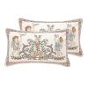 bilin gaier Rectangle Throw Pillow Covers Pack of 2,Green Cozy Velvet Farmhouse with Angles and Floral Pattern Pillowcases,Decor Lumbar Pillows Cushion Covers for Couch Sofa Bed Car Chair,12"x20" view 1