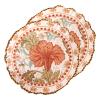 bilin gaier Throw Pillow Covers Pack of 2,Orange Floral Farmhouse with Wild Flowers Pattern Cozy Velvet Pillowcases,Decoration Round Pillows Cushion Covers for Couch Sofa Bed Car Chair,Diameter 16" view 1