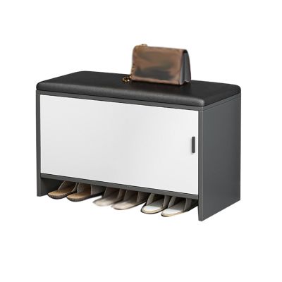 FORINC Shoe Storage Bench Organizer, 2 in 1 Shoe Rack and Shoe Bench, Entryway Bench with Flip Top Storage Space and Padded Cushion for Bedroom, Living Room, Hallway (Color 2 60x30x52cm)