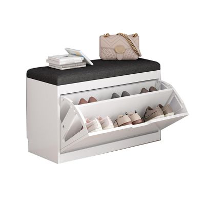 FORINC Shoe Rack Bench with Cushion, Shoe Storage Bench Organizer, Shoe Bench with Flip Drawer for Entryway, Bedroom, Closet & Hallway, Entryway Bathroom (Color 3 60x24x45cm)
