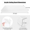 Acrylic Cutting Boards for Kitchen CounterClear Cutting Board for Countertop with Lip, Upgraded Thicker Non-Slip Transparent Acrylic Cutting Board for Countertop for Home (18 * 14in) (Large) view 2