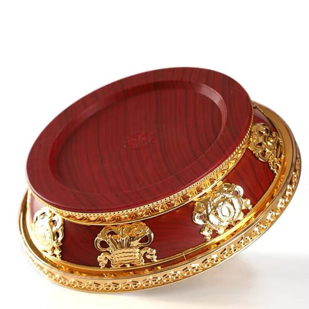 7.87" Buddhism Stainless Steel Resin Fruit Dish Auspicious Tibetan Sculpture