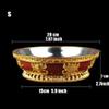 7.87" Buddhism Stainless Steel Resin Fruit Dish Auspicious Tibetan Sculpture view 3