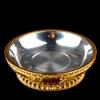 7.87" Buddhism Stainless Steel Resin Fruit Dish Auspicious Tibetan Sculpture view 4