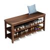 FORINC 2-Tier Entryway Shoe Organizer Shelf, Entry Bench with Storage Solid Wood Shoe Bench for Entryway, Bedroom, Closet & Hallway, Entryway Bathroom (80x30x42cm) view 1