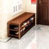 FORINC 2-Tier Entryway Shoe Organizer Shelf, Entry Bench with Storage Solid Wood Shoe Bench for Entryway, Bedroom, Closet & Hallway, Entryway Bathroom (80x30x42cm) view 2