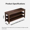 FORINC 2-Tier Entryway Shoe Organizer Shelf, Entry Bench with Storage Solid Wood Shoe Bench for Entryway, Bedroom, Closet & Hallway, Entryway Bathroom (80x30x42cm) view 3