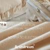 Brandream Duvet Cover Set Twin/Twin XL Size Linen Feel Textured Organic Natural 100% Cotton Duvet Cover Beige 2 Pieces Bedding Set Fringe Ruffle with Zipper Closure, Breathable Soft view 3