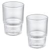 Aomasi Toothbrush Holders for Bathroom, 2 Pack Transparent Glass Tumbler Cups, Modern Thick Glassware view 1
