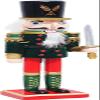 Christmas Nutcracker Figures Wooden Nutcracker Ornament Xmas Wooden Nutcracker Sculpture Wooden Nutcracker Soldier for Xmas Tree Home Office Party Gift - Green view 1