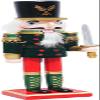 Christmas Nutcracker Figures Wooden Nutcracker Ornament Xmas Wooden Nutcracker Sculpture Wooden Nutcracker Soldier for Xmas Tree Home Office Party Gift - Green view 3