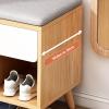 FORINC Shoe Storage Bench Organizer, 2 in 1 Shoe Rack and Shoe Bench, Padded Seat Shoe Bench with Storage Shelf for Entry, Bedroom, Closet, Living Room, Hallway (D 60x30x50cm) view 4