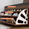 FORINC 3-Tier Entrance Shoe Rack, Shoe Bench with Flip Drawer, Entryway Storage Bench with Padded Seat, Ideal for Entryway Bedroom Living Room Hallway (D 60x30x51cm) view 4