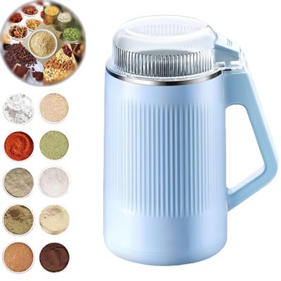 8-Blade Extreme Home Grinder,Coffee Grinder Electric,Multifunctional Grinding Machine For Cereals, Household Small Powder Grinding Machine (Light Blue,S)