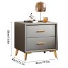 Nightstand Table Modern, Minimalist End Table Bedroom with Drawers, Sturdy Bedside Table Small Dresser Easy to Assemble, for Bedroom Nursery Closet Living Room view 3