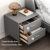 Nightstand Table Modern, Minimalist End Table Bedroom with Drawers, Sturdy Bedside Table Small Dresser Easy to Assemble, for Bedroom Nursery Closet Living Room view 4