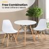 Tangkula Dining Table Set for 4, Round Kitchen Table and Chairs Set of 4 with Ergonomic Seat & Solid Wood Legs, 5-Pieces Modern Dining Set for Kitchen and Living Room view 2